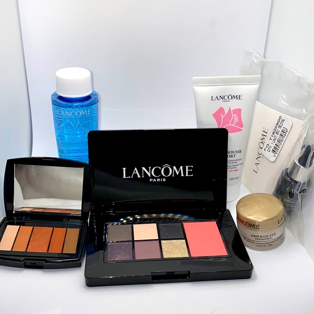 BN Lancôme double pallets for eyes and blush w/ 4 skin care extras